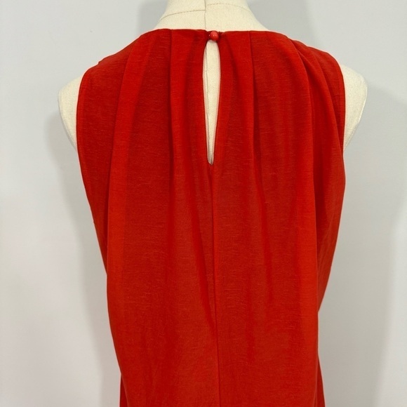 Le Chateau Beaded Boho Shift Dress Sz Small Orange Gold Cocktail Party Relaxed - Picture 8 of 12